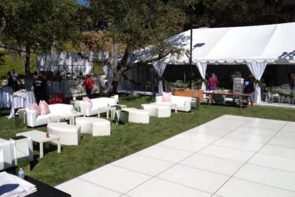 white dance floor rental los angeles