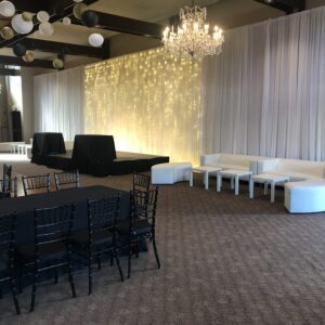 Wedding cheer white pipe and draping backdrop Los Angeles