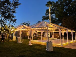 CLEAR TENT RENTAL LOS ANGELES WEDDING LIGNTING